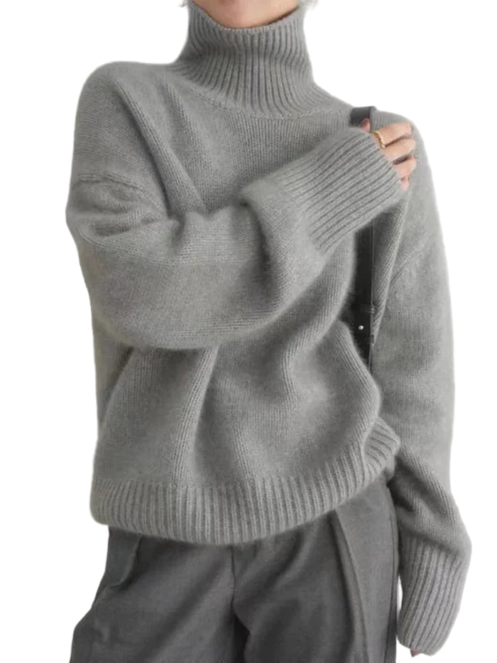 Alecia - Jersey de cuello alto elegante